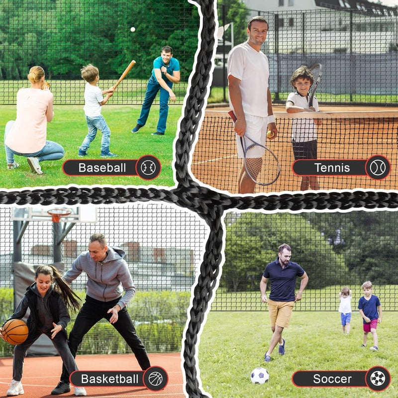 Storgem Baseball Softball Backstop Nets, Sports Netting, Sports Barrier Netting, Heavy Duty Sports Nets Netting Knotless for Playing Field, Backyard or Garage - Image 4